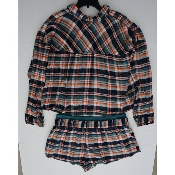Free People OB1425432 Women Sz XL Pine Combo Wrapped In Flannel Pajama's Set $98 - Picture 4 of 8